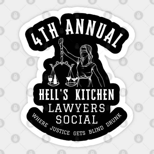 Hell's Kitchen Lawyers Social (white text) Sticker by Damn_Nation_Inc